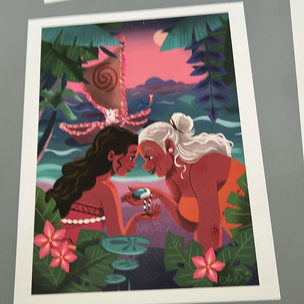Moana print artwork perfect for kids room